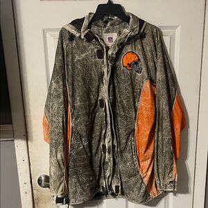 NFL Cleveland Browns  Brown and Orange Windbreaker Jacket